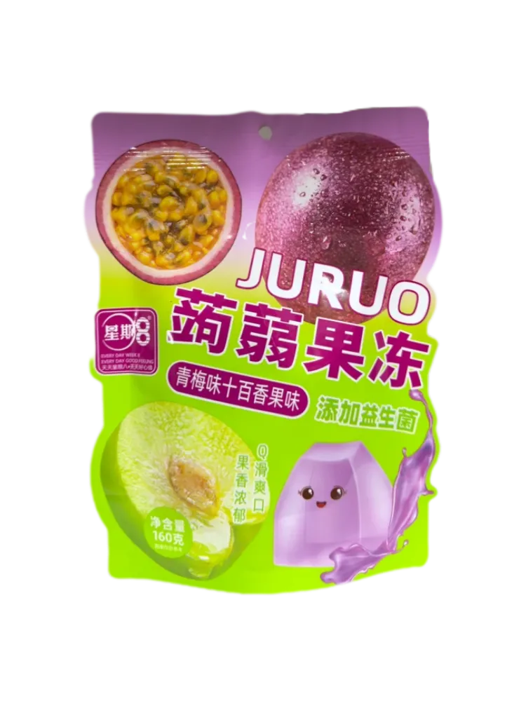 Juruo желе в стиках со вкусом Маракуйи и Зеленой Сливы 160гр